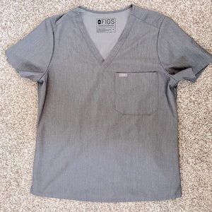 FIGs Catarina - One-Pocket Scrub Top -M Graphite